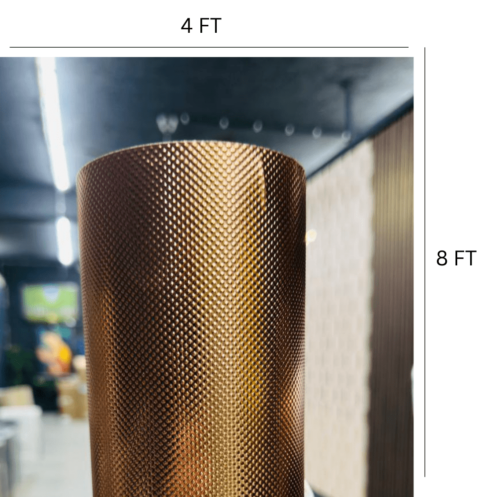 Bronze Perforated Texture Decorative Sheet | Designer Panel (4 ft & 8 ft)