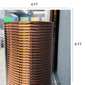 Copper Ribbed Texture Decorative Sheet | Designer Panel (4 ft & 8 ft)