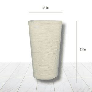 Tall Tapered Cylindrical Decorative Planter for Indoor & Outdoor Plants