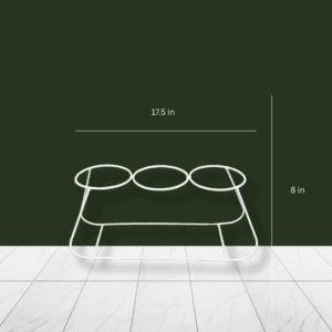 Three Ring Horizontal Frame Iron Plant Stand