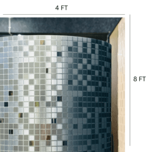 Silver Pixel Mosaic Decorative Ripple Sheet | Designer Panel (4 ft & 8 ft)