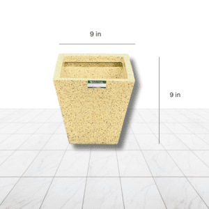 Tapered Square Decorative Planter for Indoor & Outdoor Plants