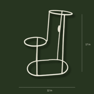 Two Level Stepped Frame Iron Plant Stand