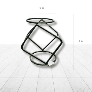 Geometric Cage Style Iron Plant Stand